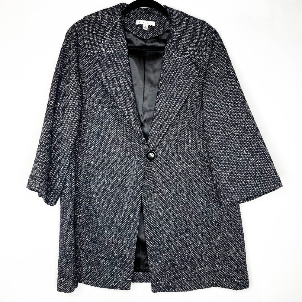 CAbi | Gray Pebbled Pea Coat